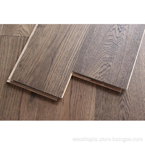 Multilayer Engineered Wood Flooring Bruhsed Oak Wide Plank
